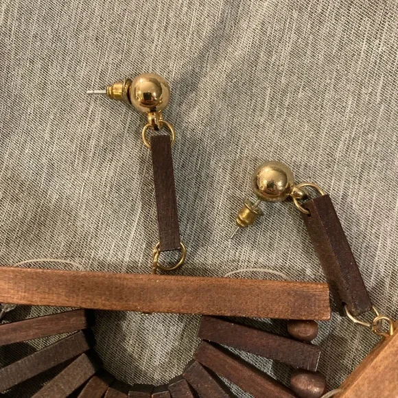 Wooden Earrings - Picture 2 of 2